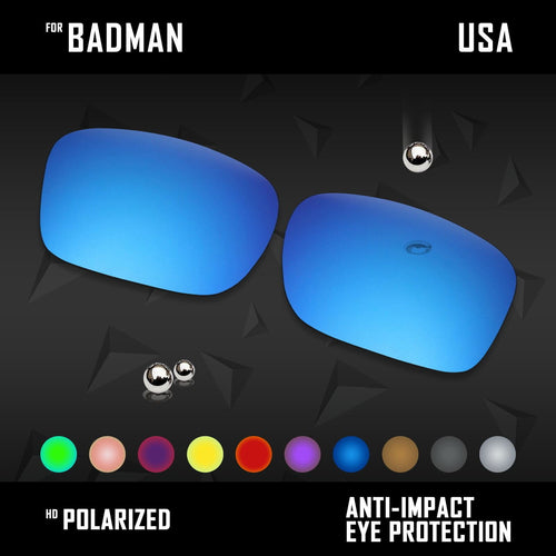 Anti Scratch Polarized Replacement Lenses for-Oakley Badman OO6020 Options