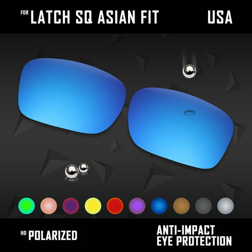 Anti Scratch Polarized Replacement Lenses for-Oakley Latch Sq Asian Fit