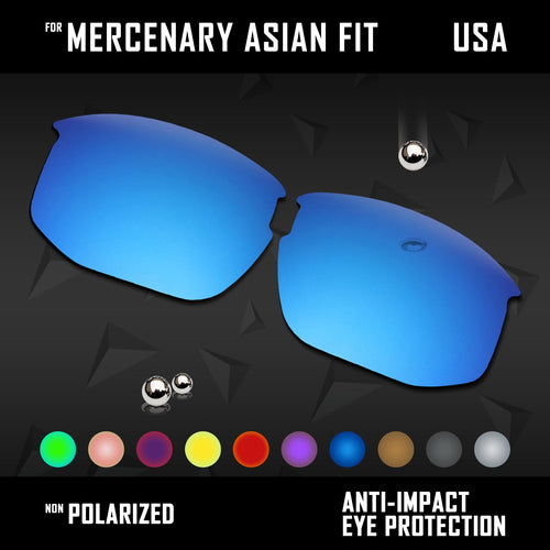 Anti Scratch Polarized Replacement Lenses for-Oakley Mercenary Asian Fit