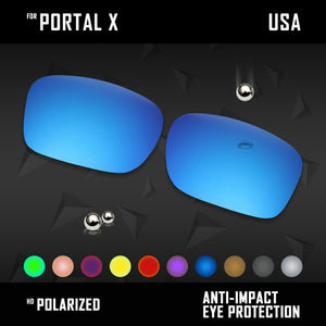 Anti Scratch Polarized Replacement Lenses for-Oakley Portal X