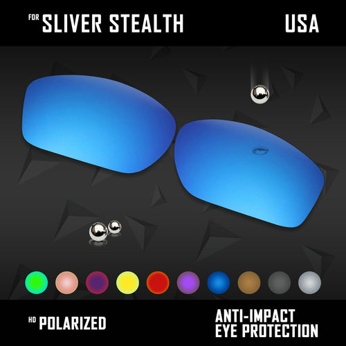 Anti Scratch Polarized Replacement Lenses for-Oakley Sliver Stealth