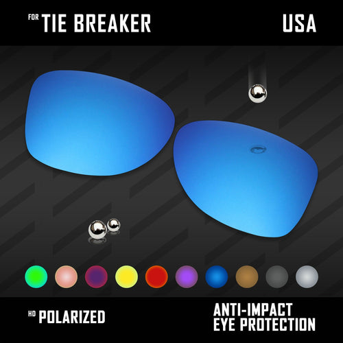 Anti Scratch Polarized Replacement Lenses for-Oakley Tie Breaker