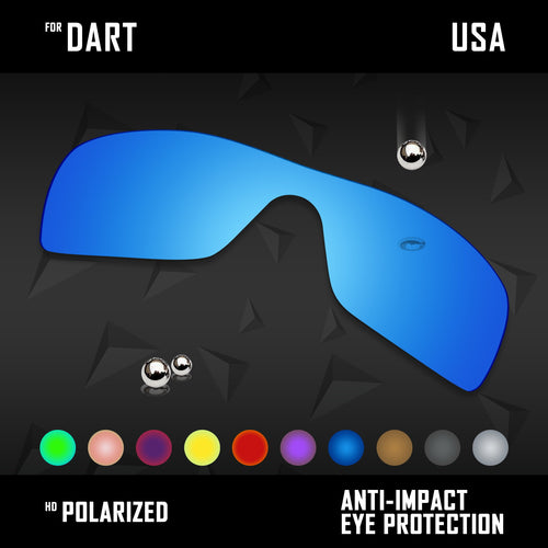 Anti Scratch Polarized Replacement Lenses for-Oakley Dart Options