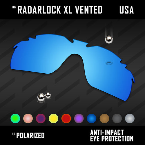 Anti Scratch Polarized Replacement Lenses for-Oakley RadarLock XL Vented Options