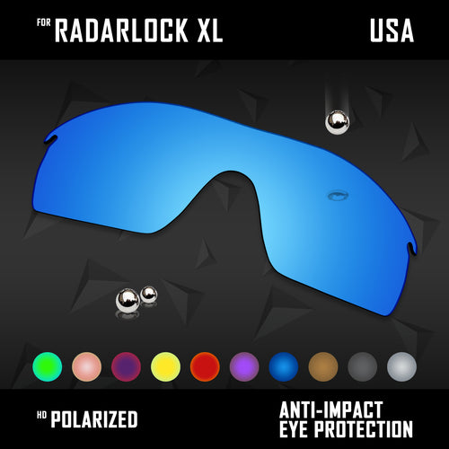 Anti Scratch Polarized Replacement Lenses for-Oakley RadarLock XL OO9196 Options