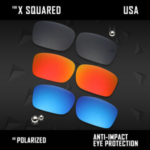 Anti Scratch Polarized Replacement Lenses for-Oakley X Squared OO6011 Options