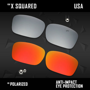 Anti Scratch Polarized Replacement Lenses for-Oakley X Squared OO6011 Options