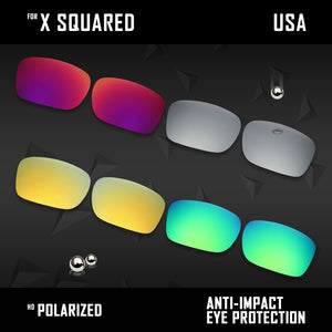 Anti Scratch Polarized Replacement Lenses for-Oakley X Squared OO6011 Options